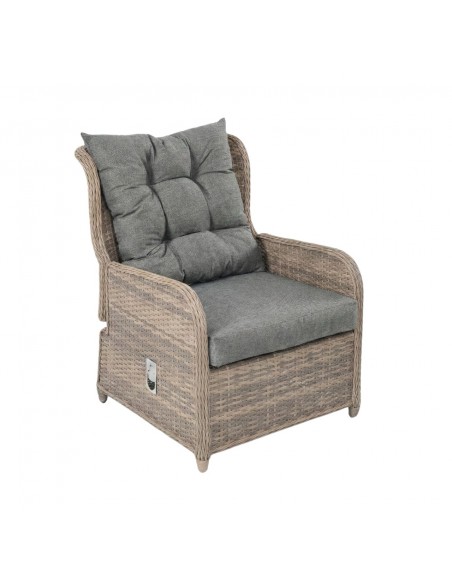 Meble na balkon, taras, do ogrodu dla 2 osób: 2x fotel + podnóżki + stolik Modena Meven  11