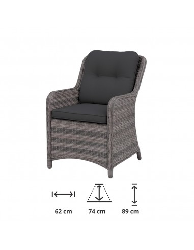 Komplet mebli do ogrodu: okrągły stół obiadowy + 6x fotel Tuluza Meven  8