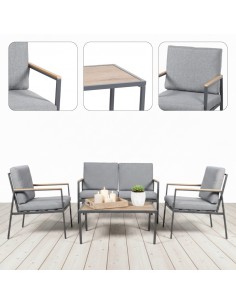 Nowoczesny zestaw mebli ogrodowych dla 4 osób Noto Meven 