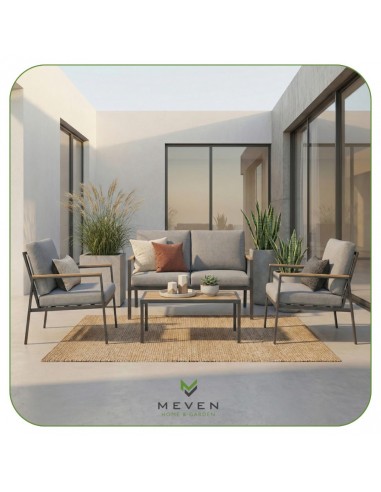 Nowoczesny zestaw mebli ogrodowych dla 4 osób Noto Meven  2