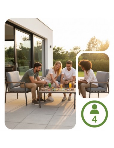 Nowoczesny zestaw mebli ogrodowych dla 4 osób Noto Meven  5