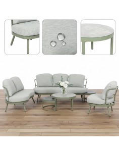 Stylowy zestaw mebli ogrodowych z poduszkami dla 6 osób Burgos Meven 