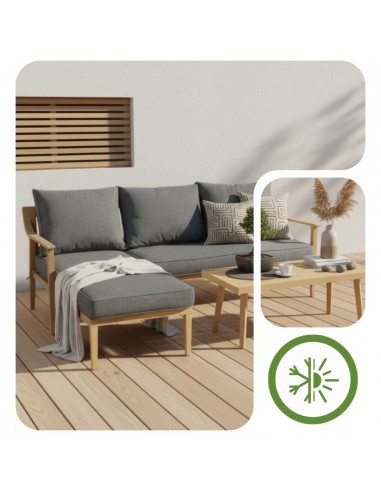 Skandynawskie meble do ogrodu, na taras: narożnik + stolik kawowy Ankona Meven  4