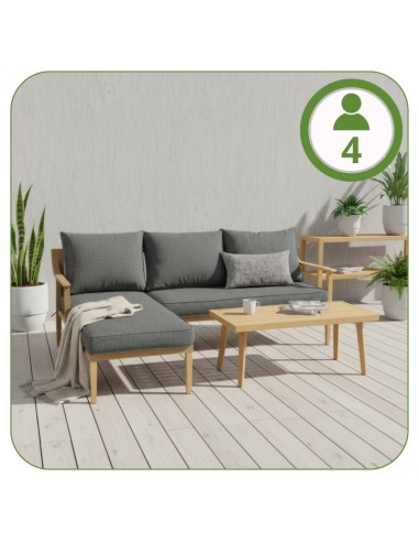 Skandynawskie meble do ogrodu, na taras: narożnik + stolik kawowy Ankona Meven  6