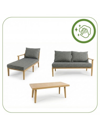 Skandynawskie meble do ogrodu, na taras: narożnik + stolik kawowy Ankona Meven  7