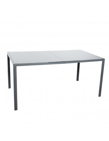 Zestaw grafitowych mebli ogrodowych: stół obiadowy + 6 krzeseł Lorca Meven  9