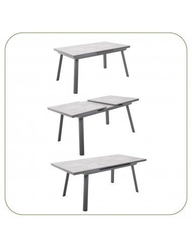 Aluminiowy stół rozkładany do ogrodu grafitowy 150/190cm Grenada Meven  6