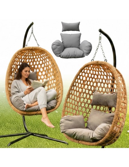 Naturalny fotel wiszący Aura Meven 