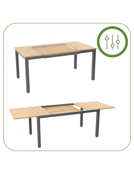 Ogrodowy stół rozkładany z aluminium 160/240 cm Valencia Meven  9