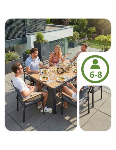 Ogrodowy stół rozkładany z aluminium 160/240 cm Valencia Meven  6
