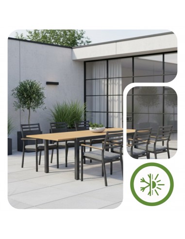 Ogrodowy stół rozkładany z aluminium 160/240 cm Valencia Meven  5