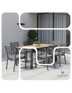 Ogrodowy stół rozkładany z aluminium 160/240 cm Valencia Meven  2