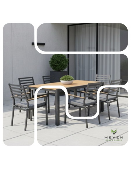 Ogrodowy stół rozkładany z aluminium 160/240 cm Valencia Meven  2