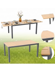 Ogrodowy stół rozkładany z aluminium 160/240 cm Valencia Meven 