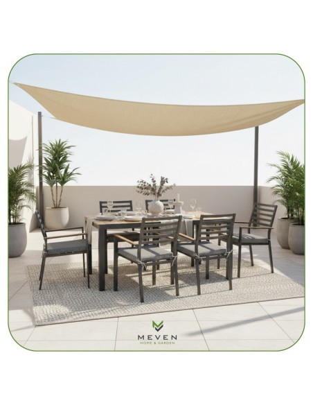 Grafitowe krzesło ogrodowe z poduszkami Valencia Meven 2 szt.  5