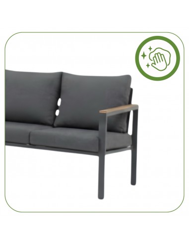 Zestaw mebli ogrodowych: narożnik + stół obiadowy + ławka z poduszkami Siena Meven  7