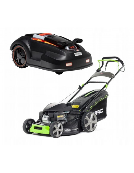 Kosiarka spalinowa z koszem NAC 202 cm³ kosz 60 l, szer. koszenia 53 cm LS53-G200-HSD-TX + Robot za 1 zł 5902490742475