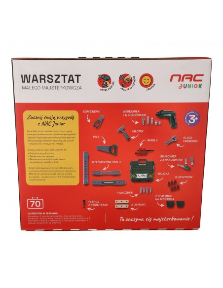 Zabawkowy warsztat małego majsterkowicza NAC Junior ZB-DIY-TAB-0001  7