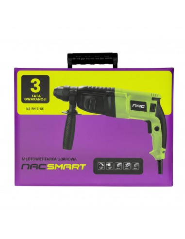 Młotowiertarka udarowa NAC SMART NS-RH-3-SK 800W 3J  2