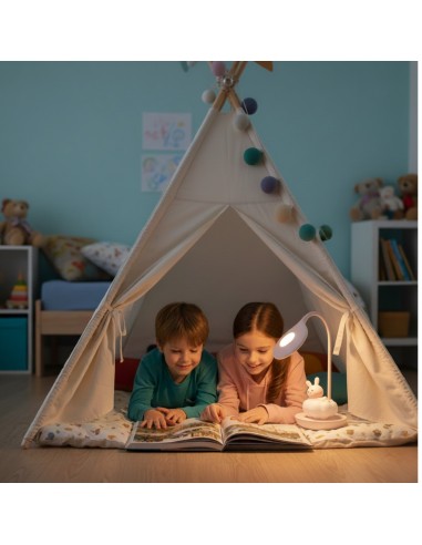 Elastyczna lampka nocna / biurkowa Różowy Króliczek na Chmurce  6