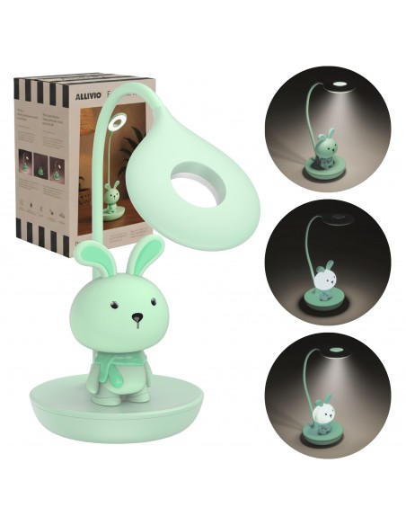 Elastyczna lampka nocna / biurkowa Zielony Króliczek 