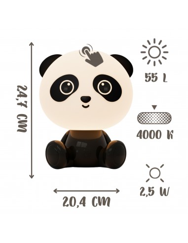 Bezprzewodowa lampka nocna dla dzieci RGB Panda  2