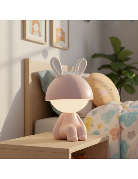 Dotykowa lampka nocna RGB dla dzieci Siedzący Króliczek  2