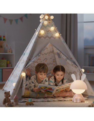 Dotykowa lampka nocna RGB dla dzieci Siedzący Króliczek  5