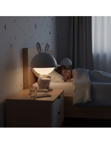 Bezprzewodowa lampka nocna RGB dla dzieci Stojący Króliczek  5