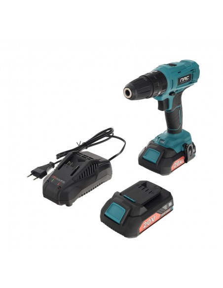 Akumulatorowa wkrętarko-wiertarka z udarem w walizce NAC CDB-LI-30-20V-2  10