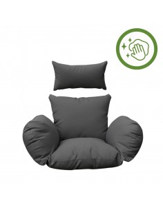 Grafitowy fotel wiszący Aura Meven  2