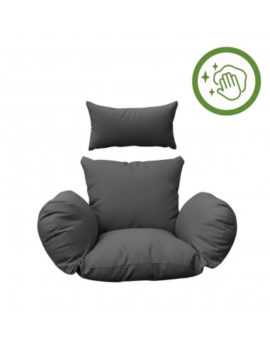 Grafitowy fotel wiszący Aura Meven  2