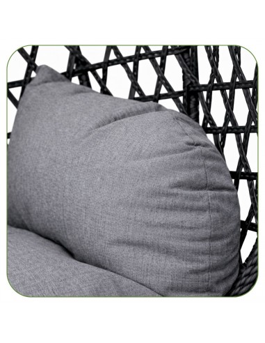 Grafitowy fotel wiszący Aura Meven  10