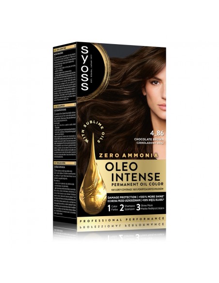 Farba do włosów czekoladowy brąz bez amoniaku Syoss 9000100927055