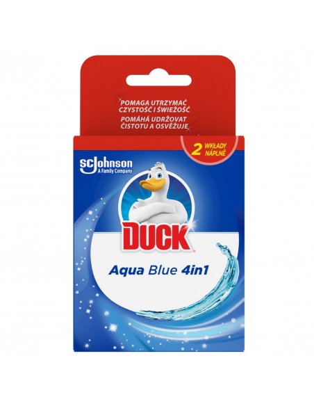 Wkłady do zawieszki do toalet barwiące wodę Duck Aqua Blue 4w1 2x 36 g 