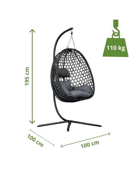 Naturalny fotel wiszący Aura Meven  7