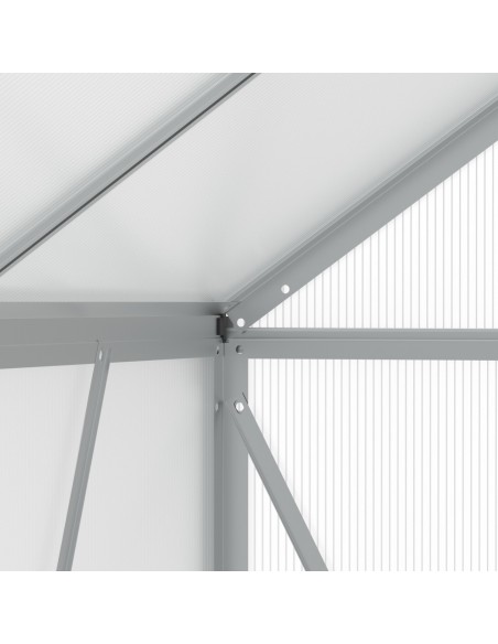 Szklarnia ogrodowa z poliwęglanu z oknami dachowymi 302 cm x 183 cm 5,24 m2  9