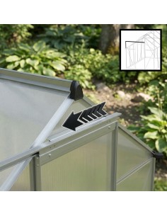 Duża szklarnia ogrodowa z poliwęglanu z oknami 361 cm x 183 cm 6,25m2  2