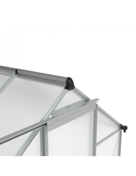 Duża szklarnia ogrodowa z poliwęglanu z oknami 361 cm x 183 cm 6,25m2  6