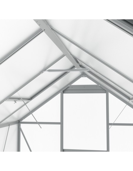 Duża szklarnia ogrodowa z poliwęglanu z oknami 361 cm x 183 cm 6,25m2  8