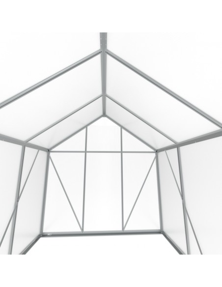 Duża szklarnia ogrodowa z poliwęglanu z oknami 361 cm x 183 cm 6,25m2  10