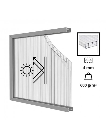 Duża szklarnia ogrodowa z poliwęglanu z oknami 361 cm x 183 cm 6,25m2  11