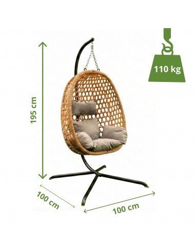 Naturalny fotel wiszący Aura Meven  10