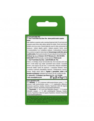Czyszczące paski żelowe do toalety o zapachu leśnym Duck Fresh Stick 3x9 g 5000204682298 2