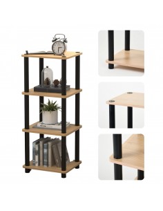 Dekoracyjny regał słupek z 4 poziomami Allivio 45 x 30,5 x 115,2 cm 