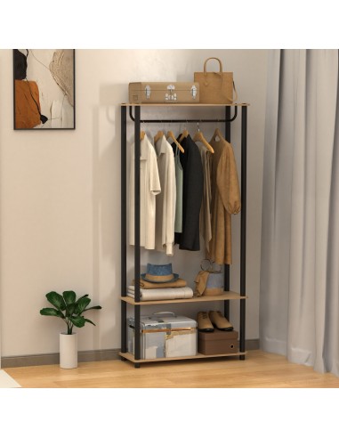 Otwarty regał modułowy z drążkiem do garderoby, przedpokoju Allivio 78 x 30,5 x 165,2 cm  3