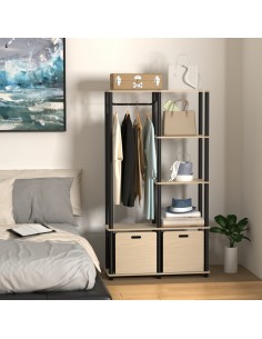 Nowoczesny regał modułowy do garderoby, przedpokoju z drążkiem Allivio 151,8 x 83 x 30,5 cm  2