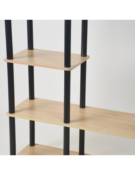 Nowoczesny regał modułowy do garderoby, przedpokoju z drążkiem Allivio 151,8 x 83 x 30,5 cm  10