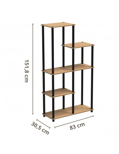 Duży regał modułowy do salonu, biura Allivio 83 x 30,5 x 151,8 cm  11