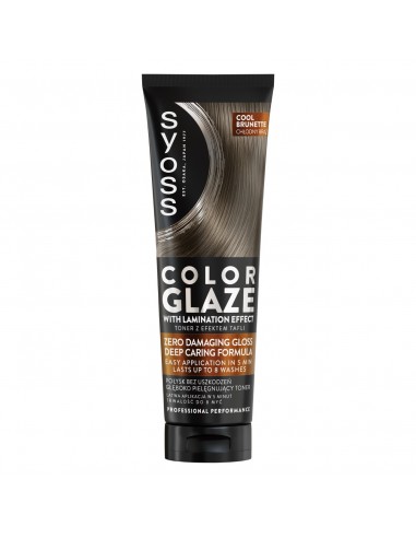 Nabłyszczający toner do włosów Chłodny Brąz Syoss Color Glaze 130 ml 
